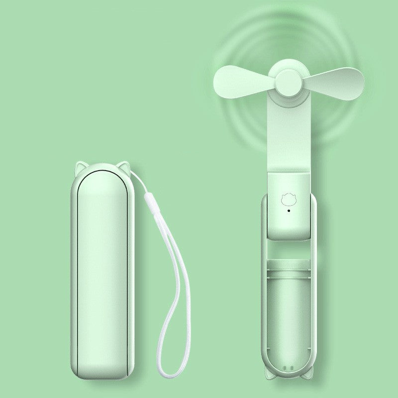 Mini ventilador portátil, recarregável por USB, ventilador portátil dobrável de