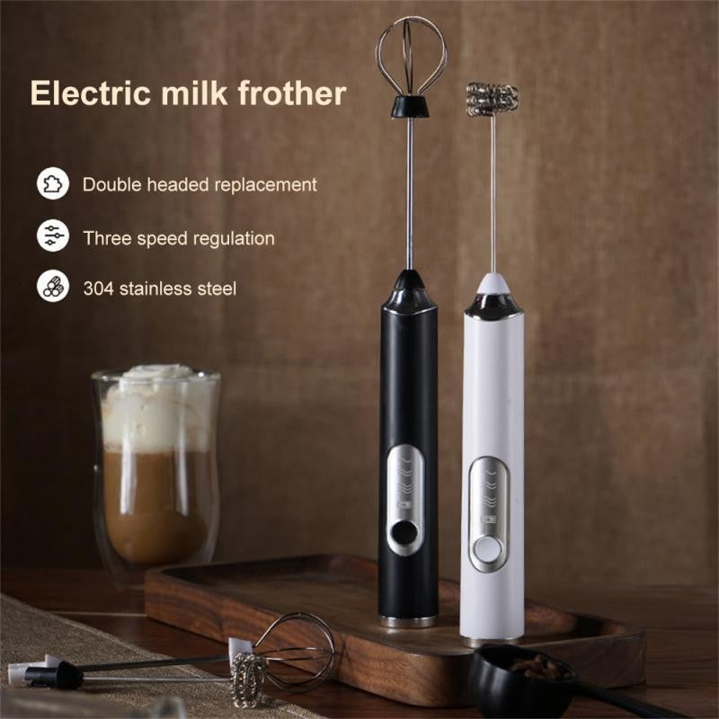 Batedor de leite elétrico sem fio, batedor de ovos, recarregável por usb, portát