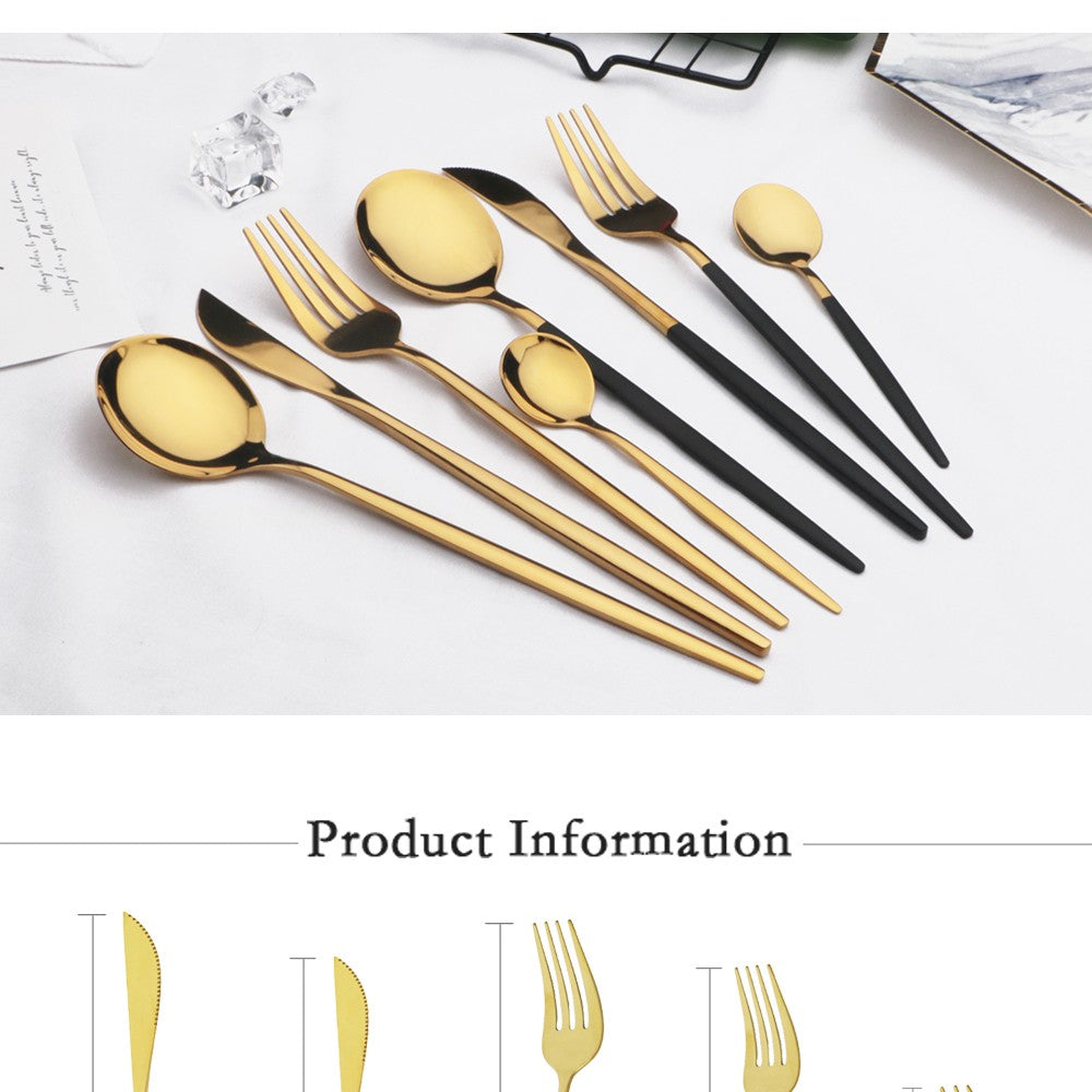24 peças conjunto de talheres de aço inoxidável conjunto de talheres de aço inox