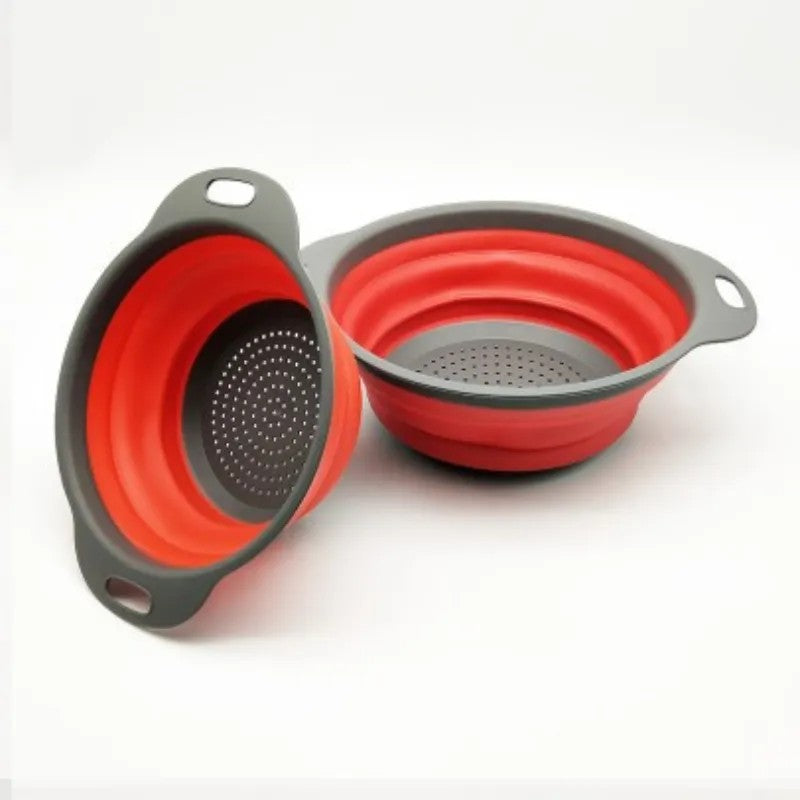 Cesta De Drenagem De Silicone Dobrável Cesta De Lavagem De Vegetais De Frutas Co