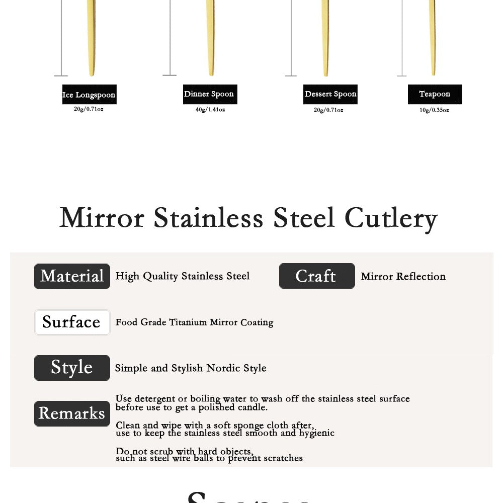 24 peças conjunto de talheres de aço inoxidável conjunto de talheres de aço inox