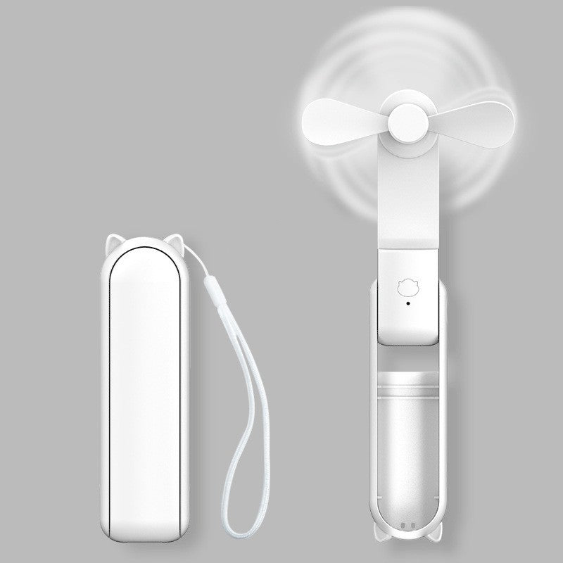 Mini ventilador portátil, recarregável por USB, ventilador portátil dobrável de