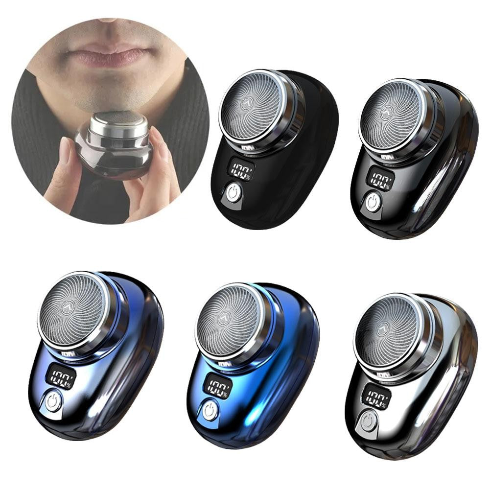 Mini barbeador elétrico para homens, veículo montado barbeador, display digital,