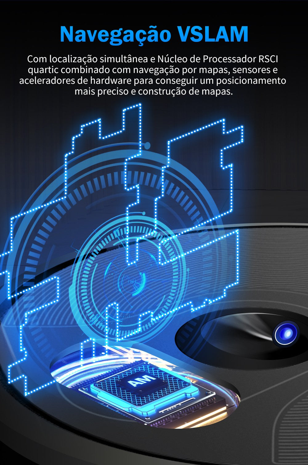 (Código: BRD250) Robô aspirador de pó ABIR X6 com navegação visual tripla, aspir