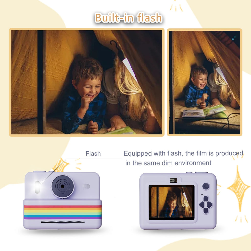 Câmera digital infantil para fotografia, mini impressora portátil térmica térmic