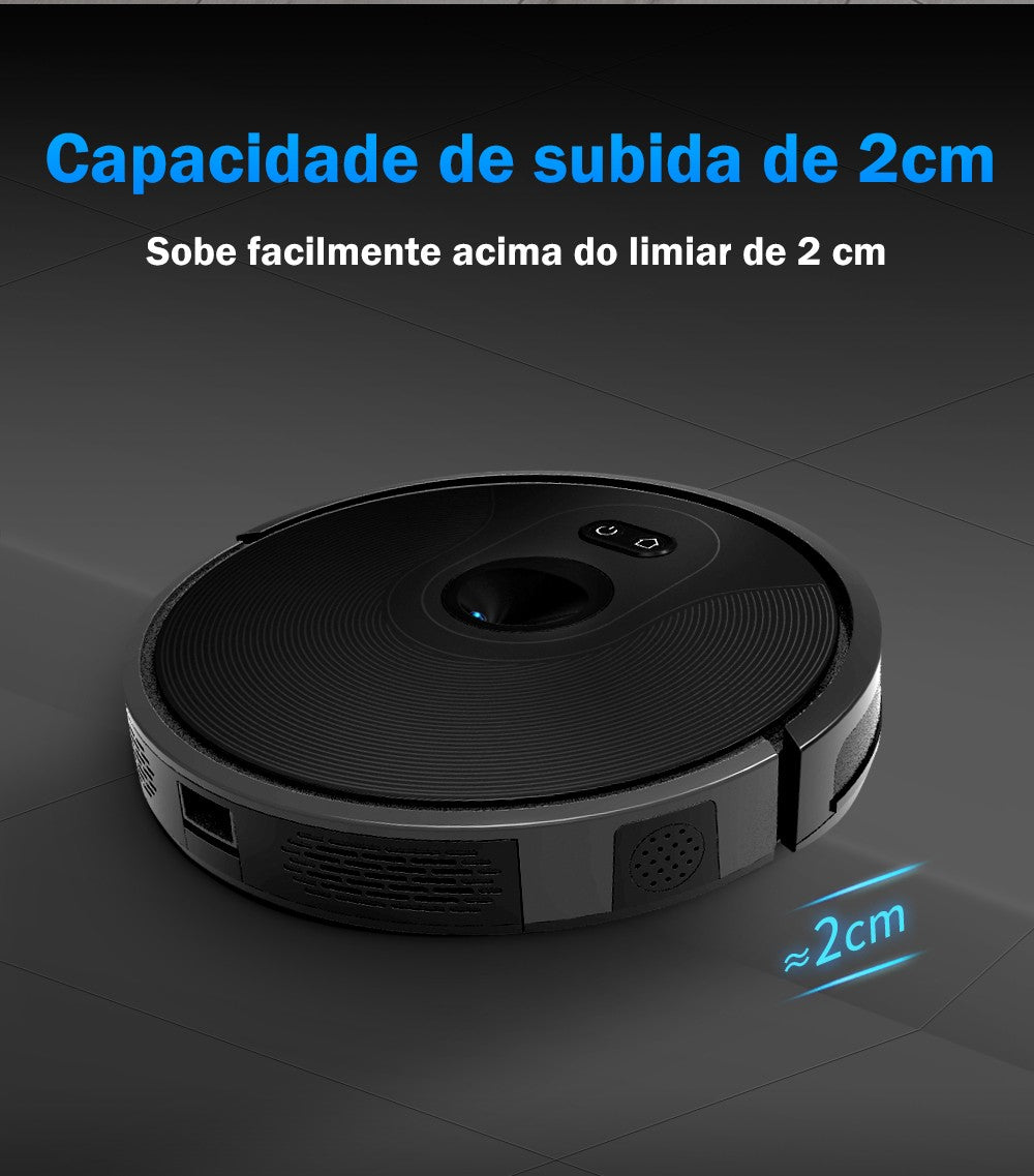 (Código: BRD250) Robô aspirador de pó ABIR X6 com navegação visual tripla, aspir