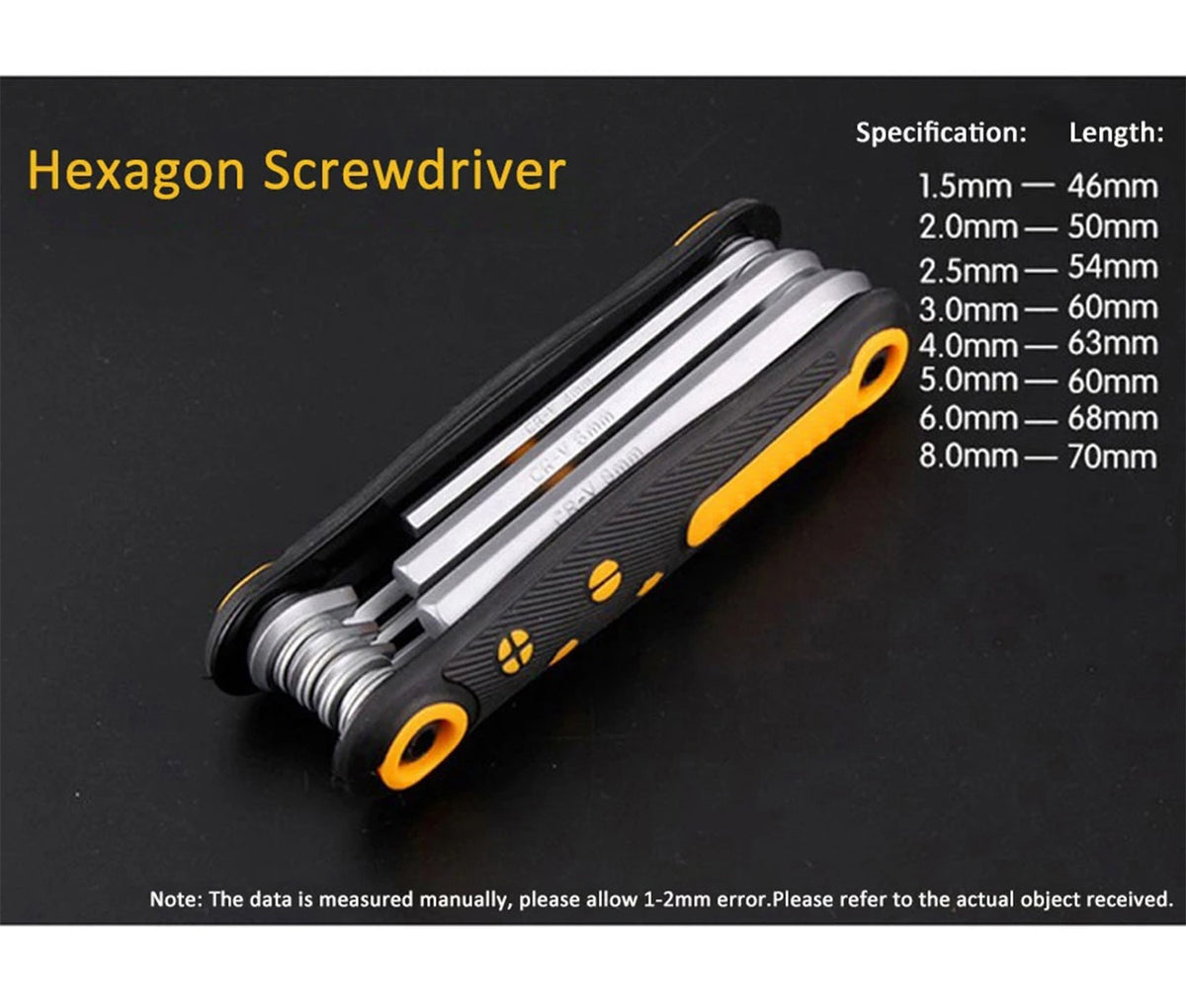 8 em 1 conjunto de chave de fenda dobrável torx mini chave de fenda bits kit hex
