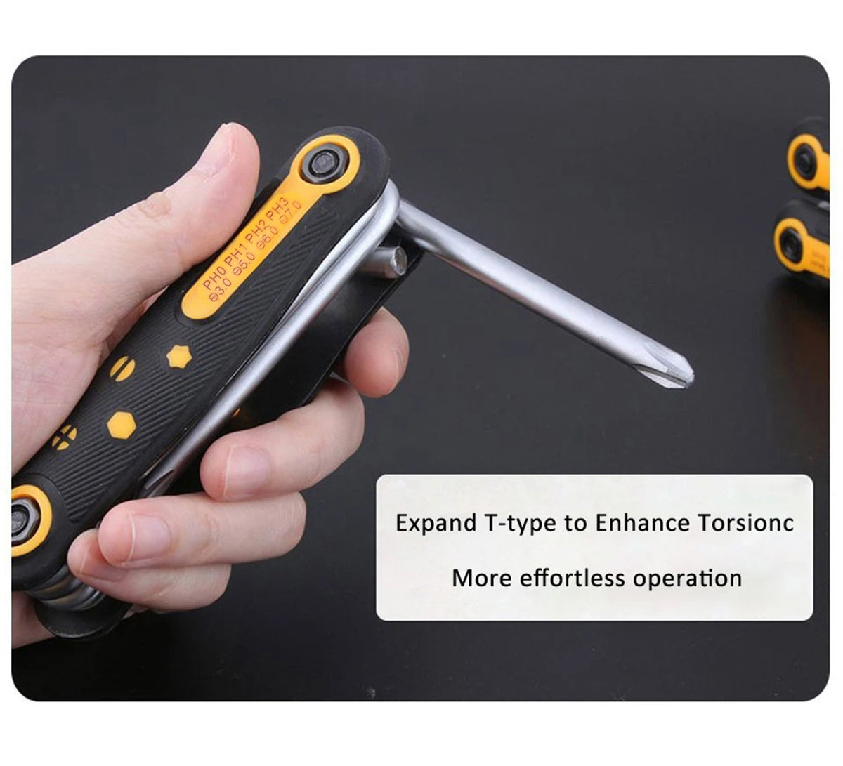 8 em 1 conjunto de chave de fenda dobrável torx mini chave de fenda bits kit hex
