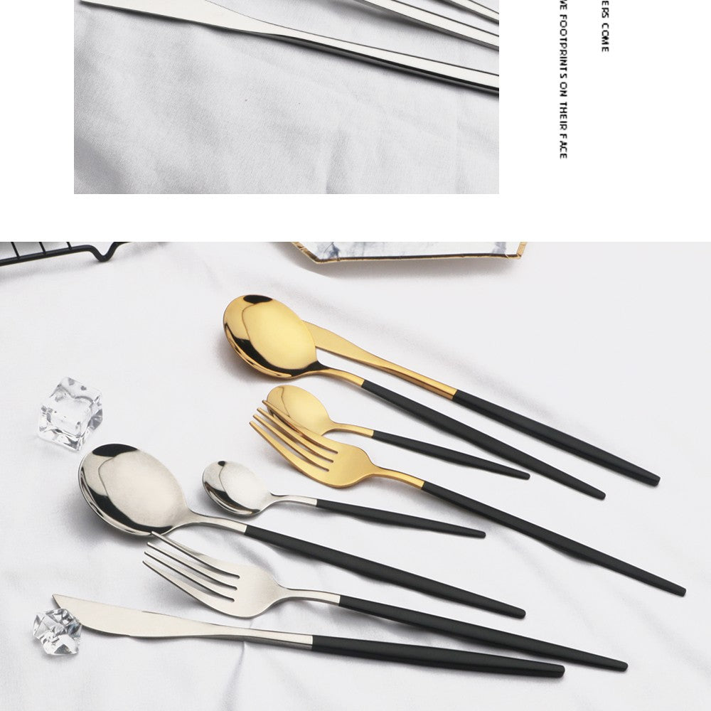 24 peças conjunto de talheres de aço inoxidável conjunto de talheres de aço inox