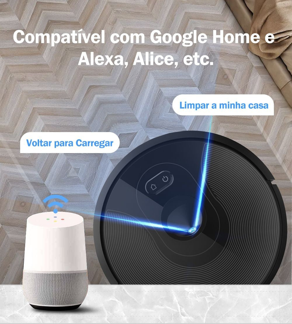 (Código: BRD250) Robô aspirador de pó ABIR X6 com navegação visual tripla, aspir