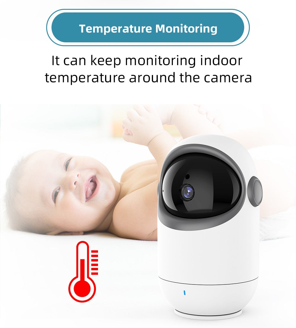 Vídeo Baby Monitor com Zoom Digital, Câmera de Vigilância, Auto Night Vision, Tw