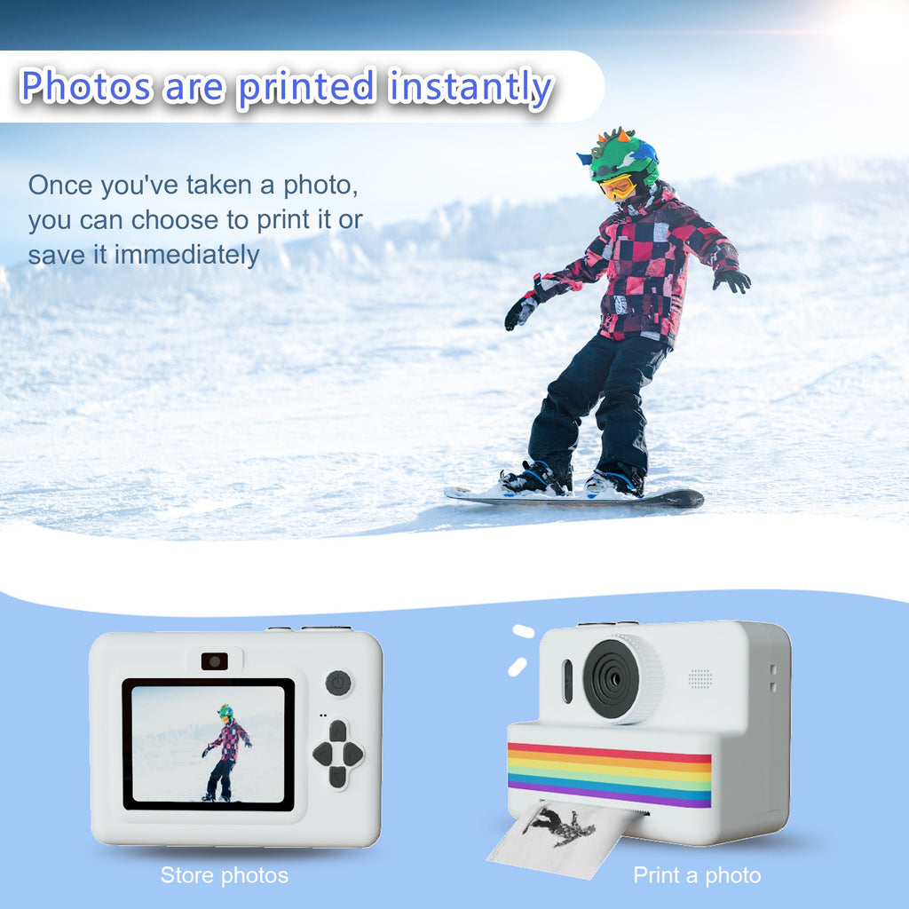 Câmera digital infantil para fotografia, mini impressora portátil térmica térmic