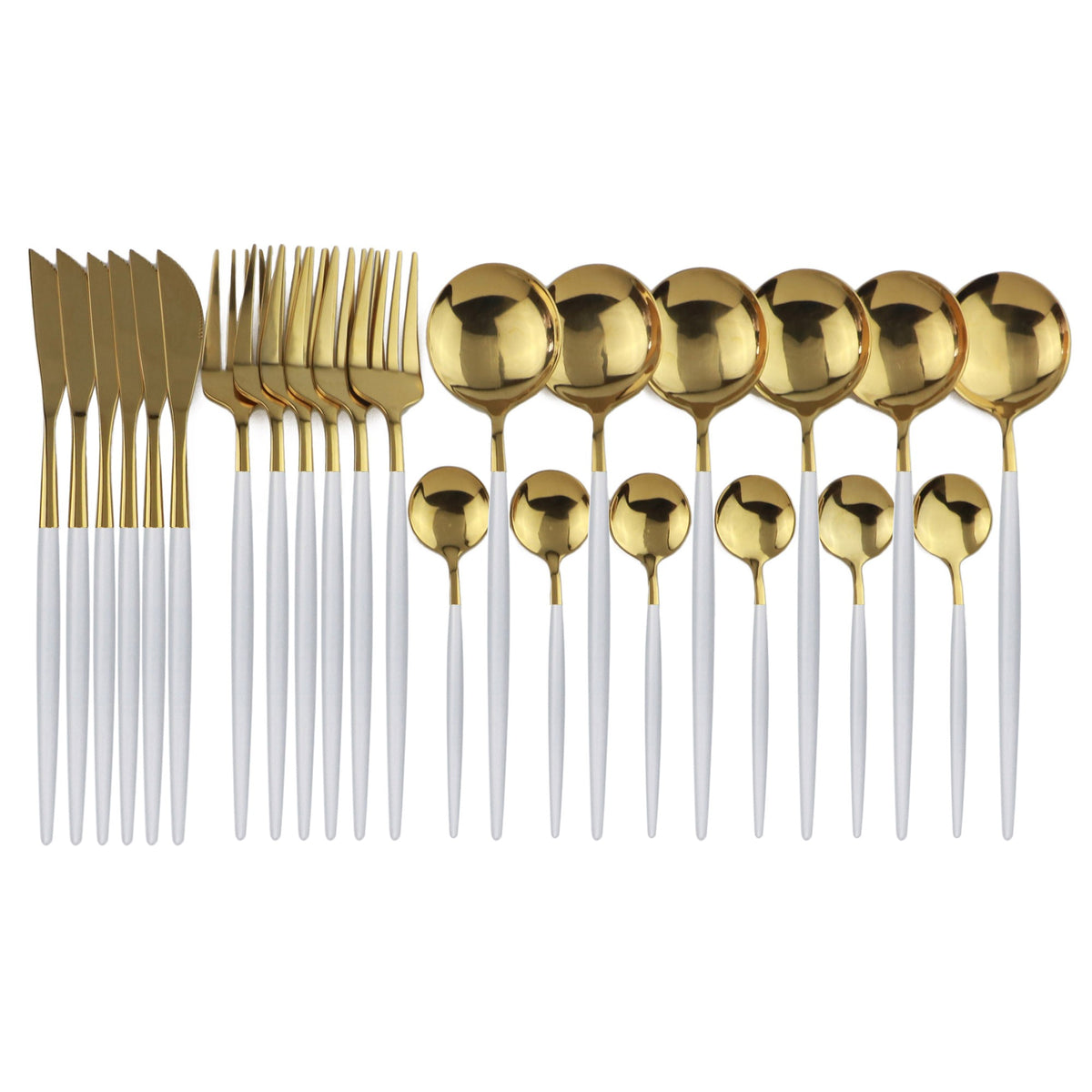 24 peças conjunto de talheres de aço inoxidável conjunto de talheres de aço inox
