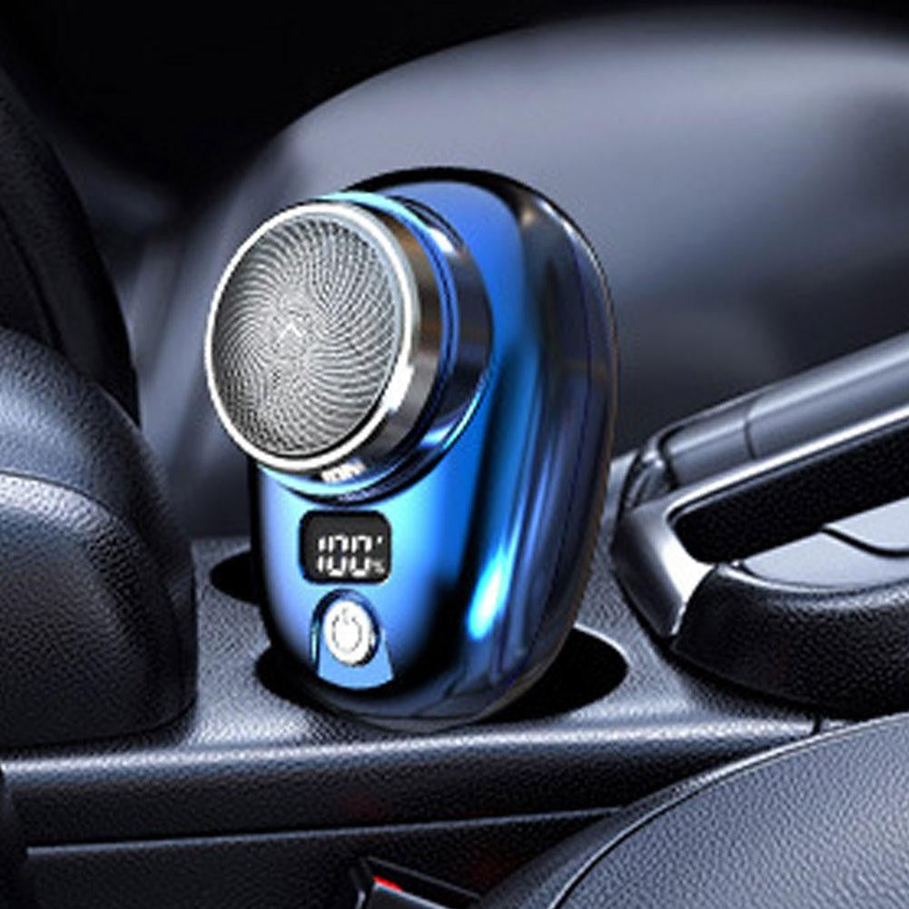 Mini barbeador elétrico para homens, veículo montado barbeador, display digital,