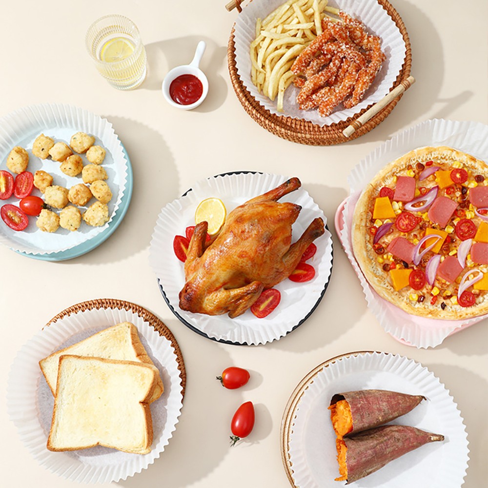 Air Fryer Papel regular, papéis de cozimento antiaderentes Airfryer, forros redondos