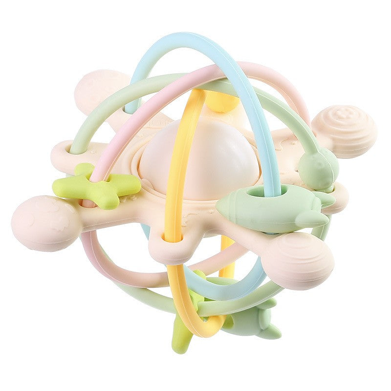 Chocalho e mordedor sensorial cama sino silicone bola montessori brinquedos do b