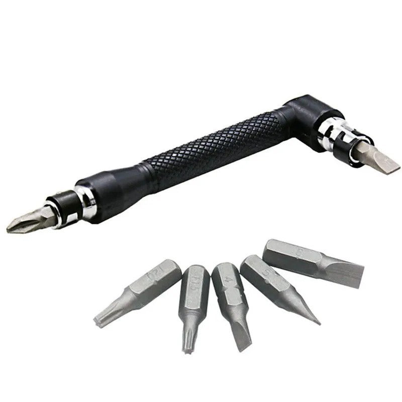 Chave de fenda de cabeça dupla em forma de l, mini chave de soquete utilitária,