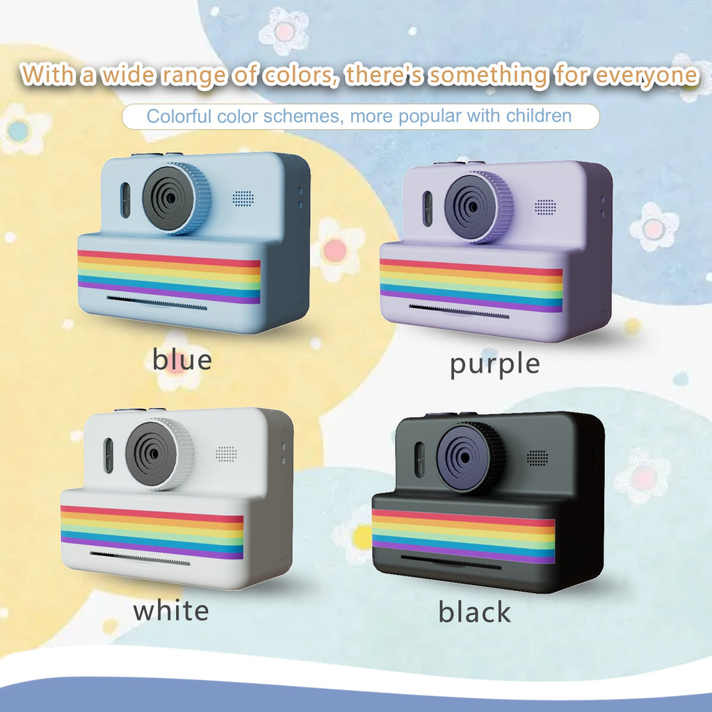 Câmera digital infantil para fotografia, mini impressora portátil térmica térmic