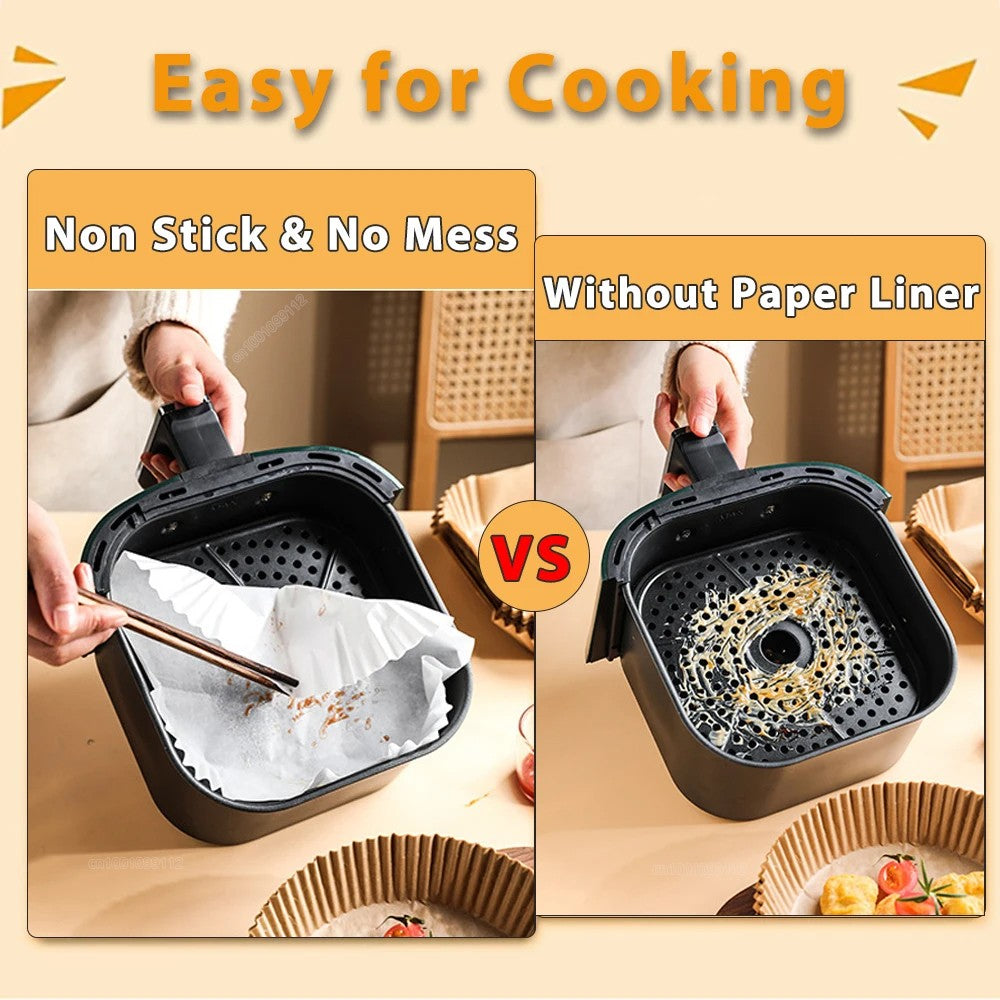 Air Fryer Papel regular, papéis de cozimento antiaderentes Airfryer, forros redondos