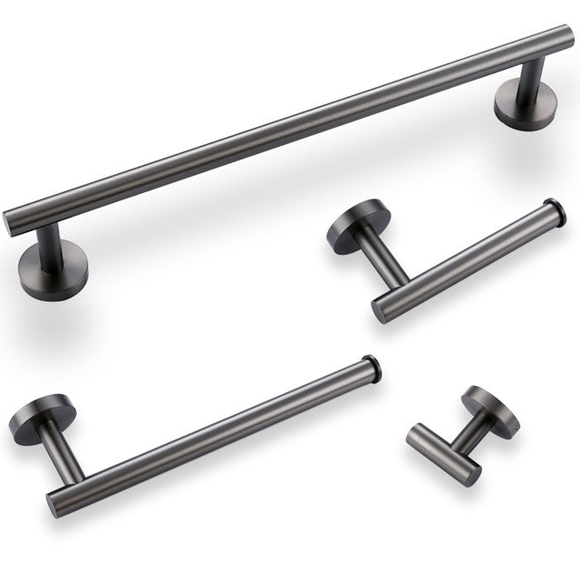 Conjuntos de acessórios do banheiro preto fosco gunmetal cromo escovado ouro rob