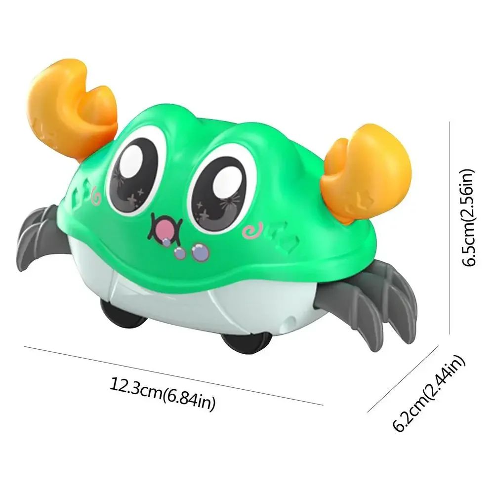 Diversão das crianças laço duplo correndo dos desenhos animados caranguejo polvo