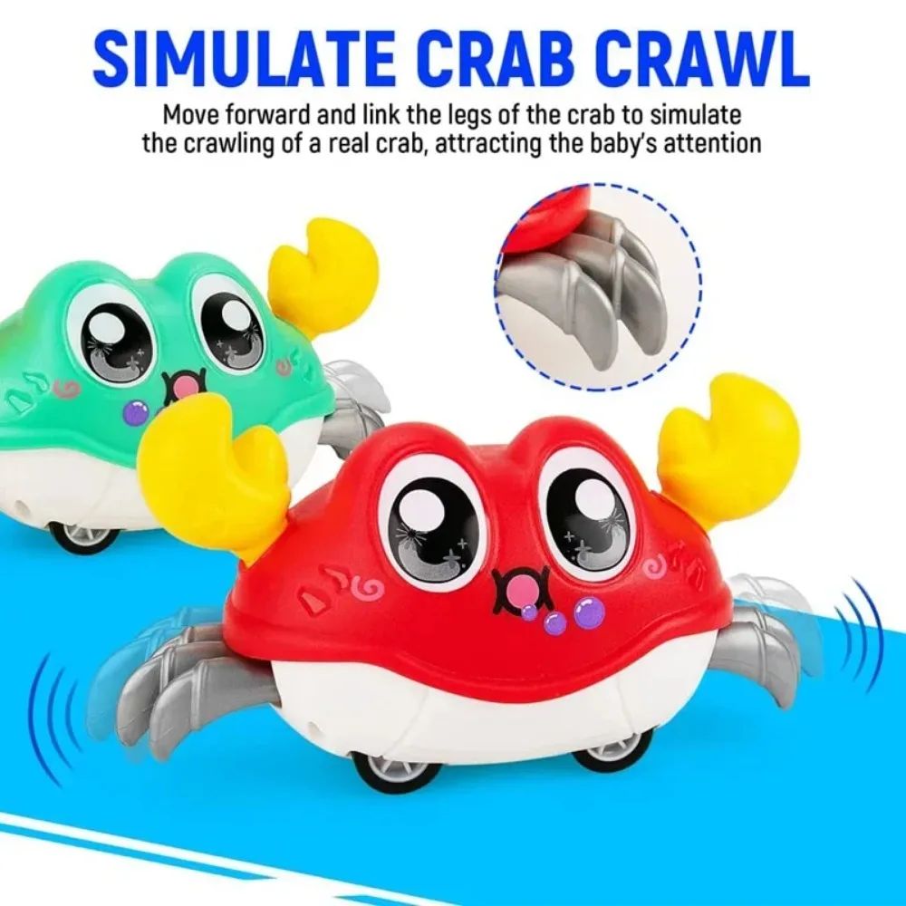 Diversão das crianças laço duplo correndo dos desenhos animados caranguejo polvo