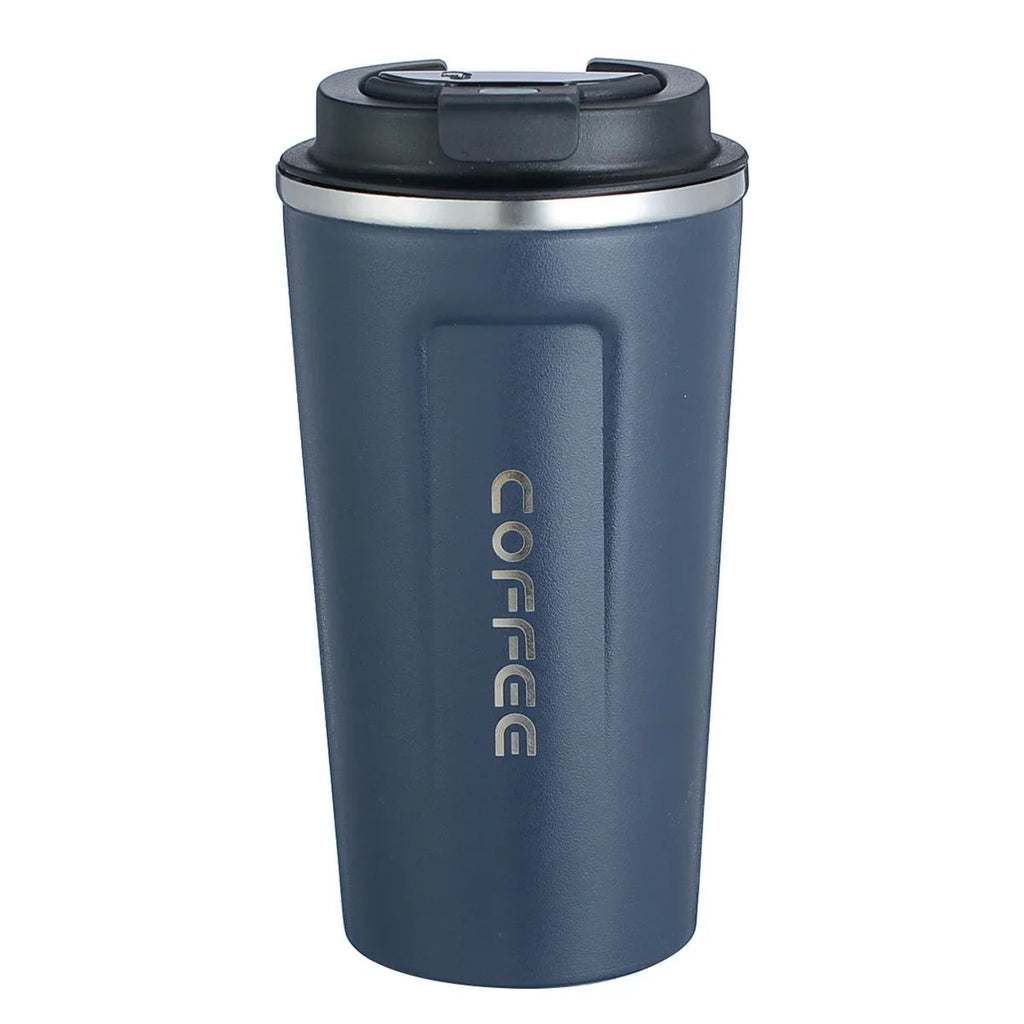 Caneca térmica de café 380/510ml, copo de café de aço inoxidável com display de