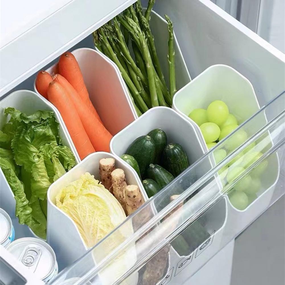 Transparente Refrigerador Organizador Bins, Food Sort Storage Box, Tempero De Ar