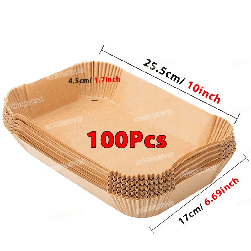 Air Fryer Papel regular, papéis de cozimento antiaderentes Airfryer, forros redondos