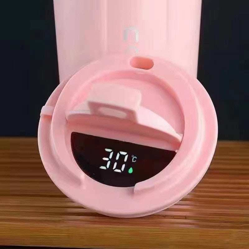 Caneca térmica de café 380/510ml, copo de café de aço inoxidável com display de