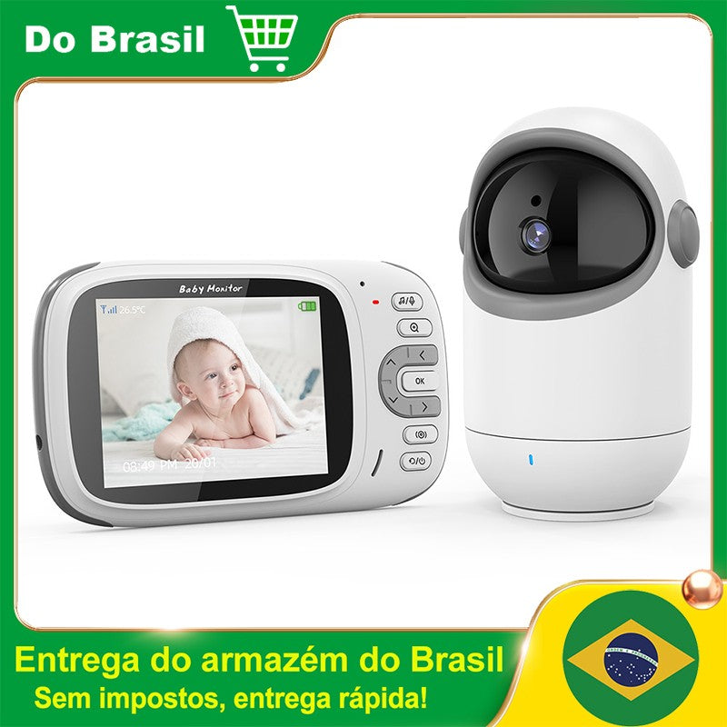 Vídeo Baby Monitor com Zoom Digital, Câmera de Vigilância, Auto Night Vision, Tw
