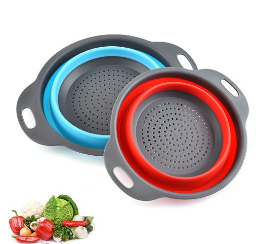 Cesta De Drenagem De Silicone Dobrável Cesta De Lavagem De Vegetais De Frutas Co