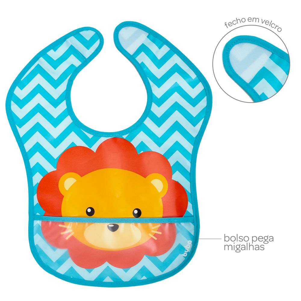 BABADOR COM BOLSO ANIMAL FUN
