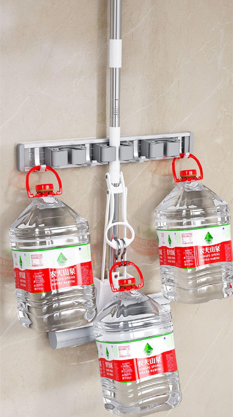 Organizador de mop e vassoura fixado na parede forte