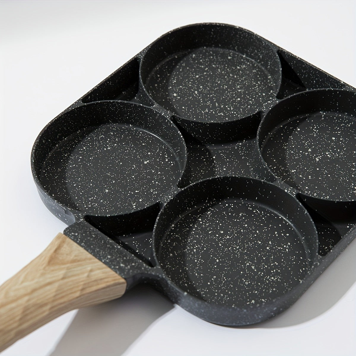Pote de omelete de pedra médica de quatro buracos, antiaderente Flats-fundo, pot