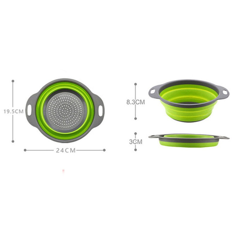 Cesta De Drenagem De Silicone Dobrável Cesta De Lavagem De Vegetais De Frutas Co