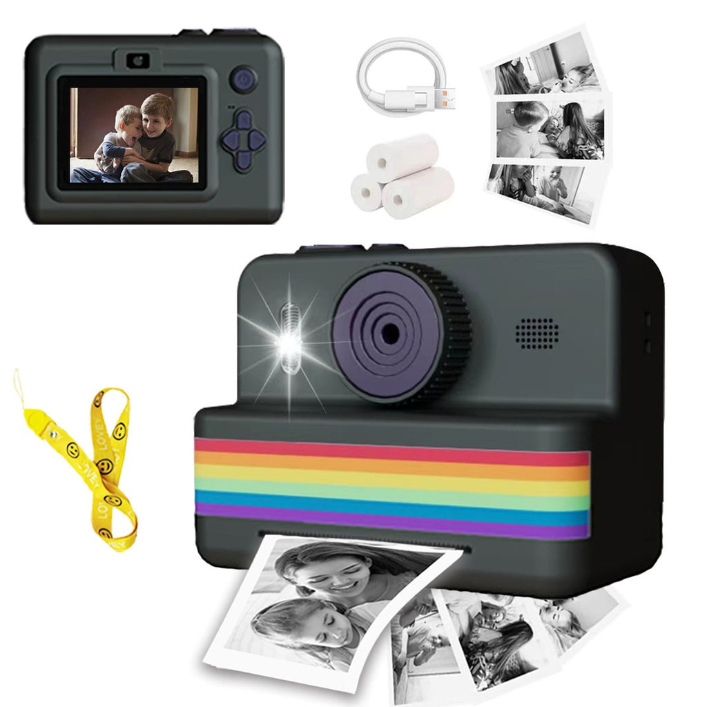 Câmera digital infantil para fotografia, mini impressora portátil térmica térmic