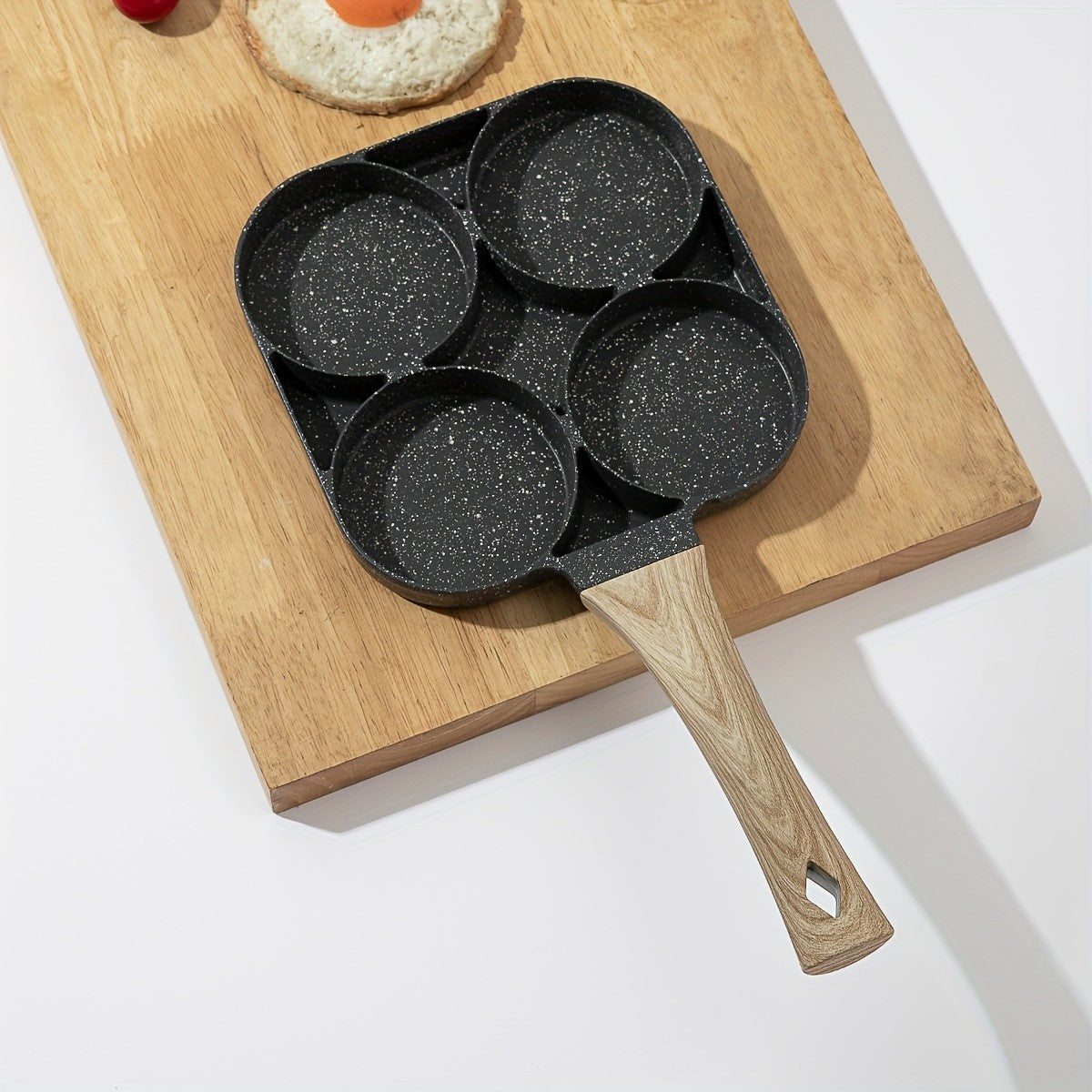 Pote de omelete de pedra médica de quatro buracos, antiaderente Flats-fundo, pot