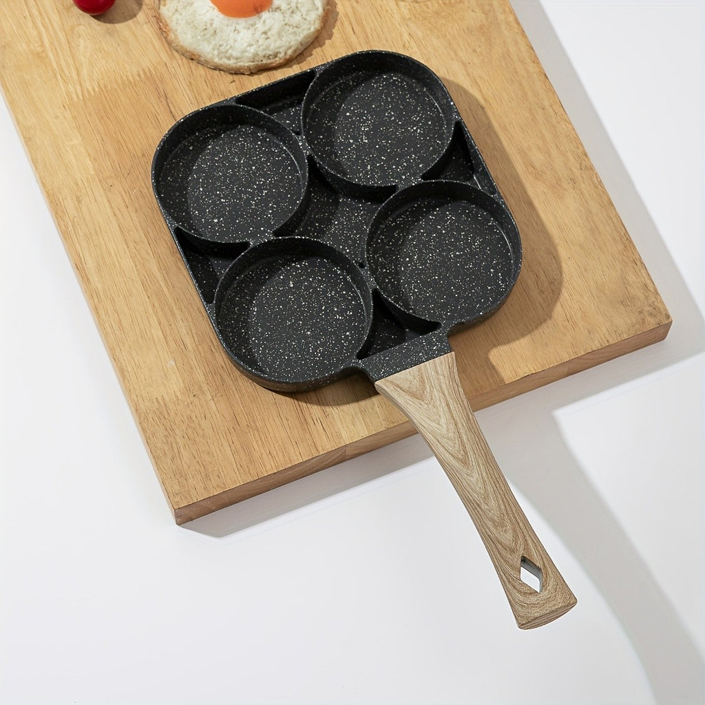 Pote de omelete de pedra médica de quatro buracos, antiaderente Flats-fundo, pot