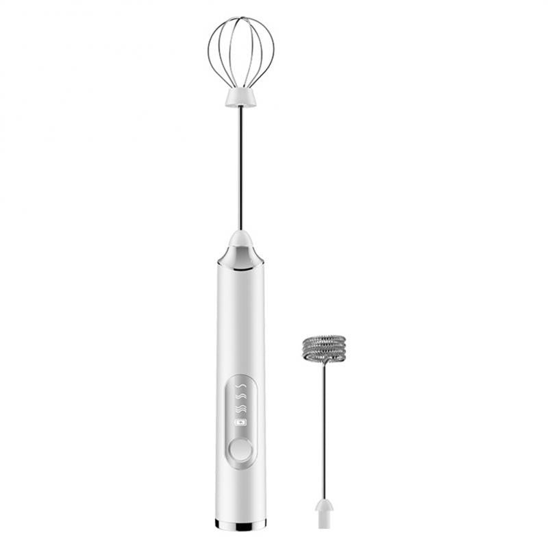 Batedor de leite elétrico sem fio, batedor de ovos, recarregável por usb, portát