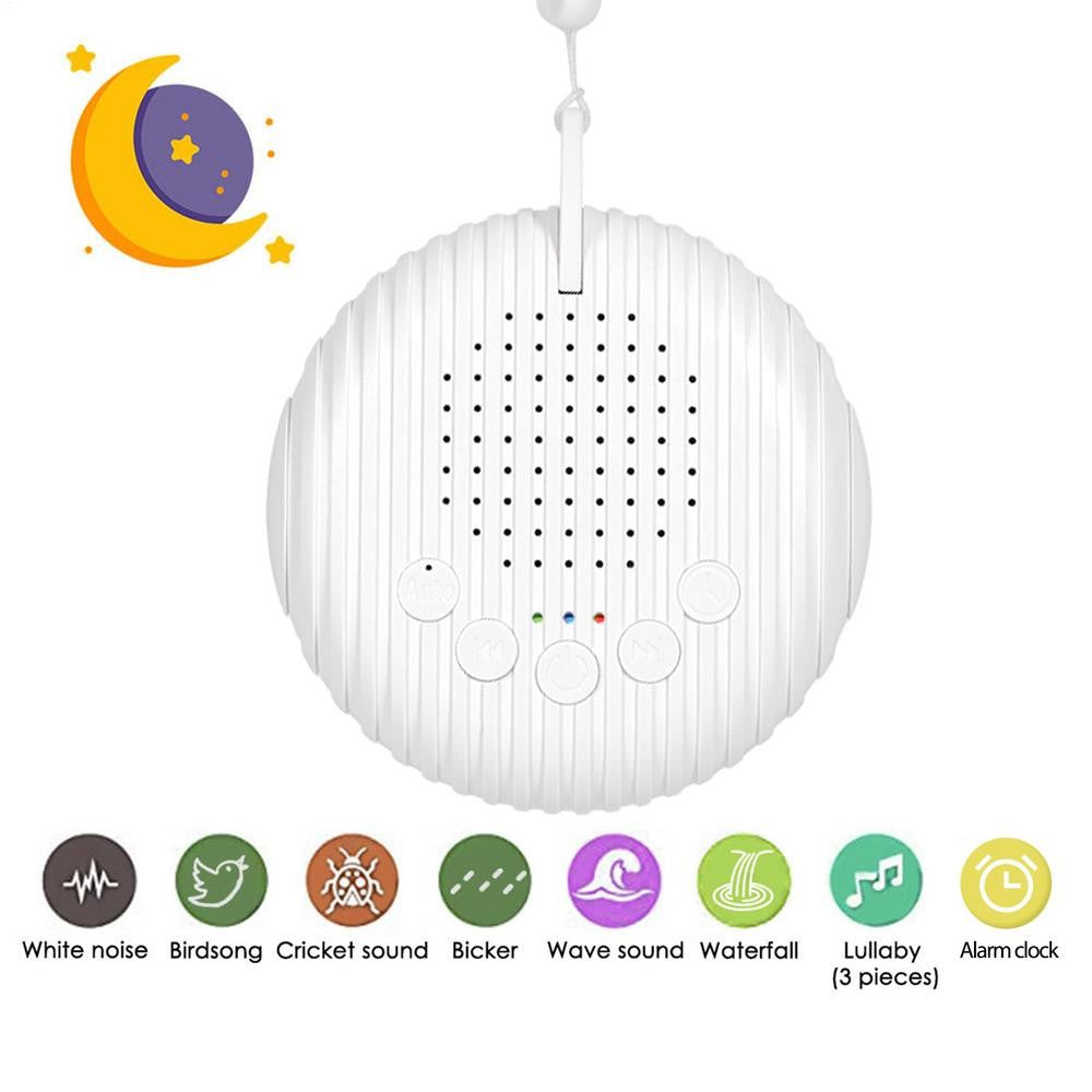 USB Recarregável Sleep Sound Machine, Máquina de Ruído Branco, Desligamento Temp