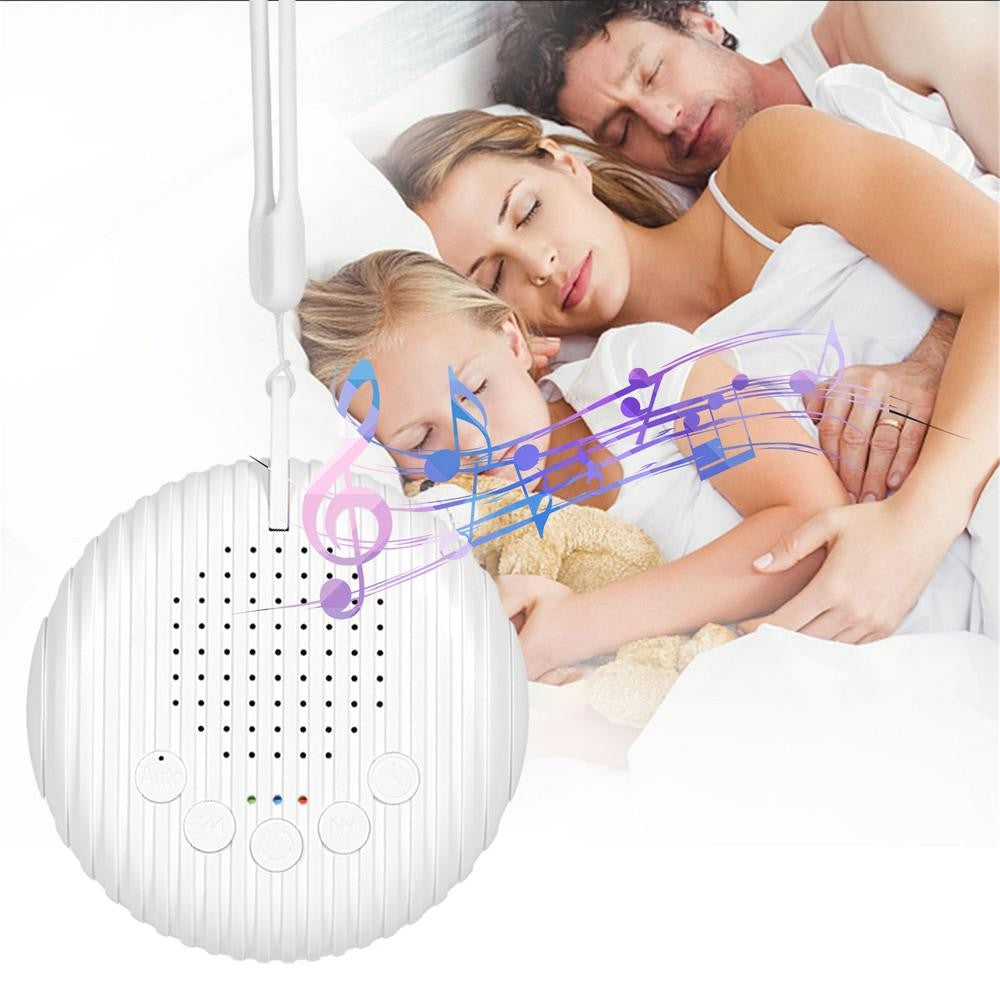 USB Recarregável Sleep Sound Machine, Máquina de Ruído Branco, Desligamento Temp